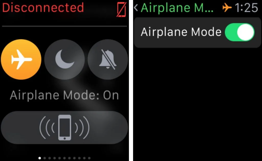 Toggling the Airplane Mode
