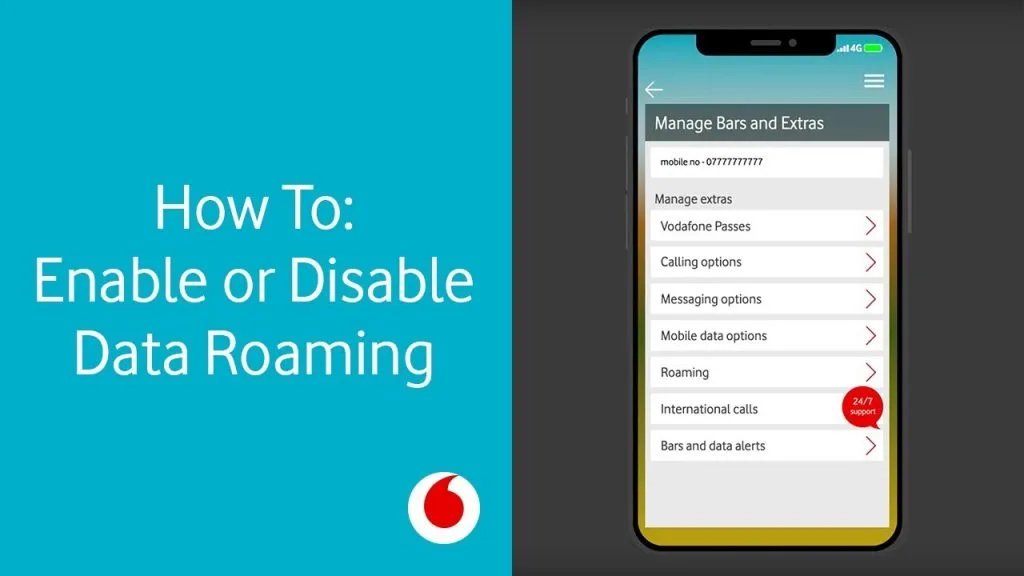 enable data roaming