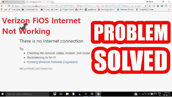 Verizon FiOS Internet Not Working